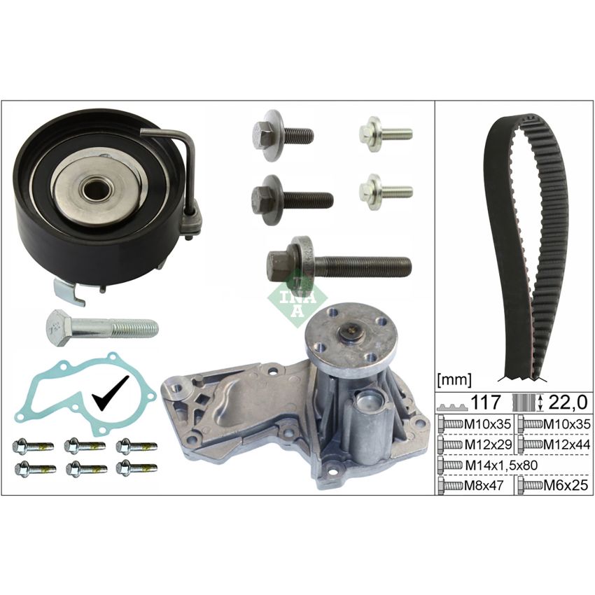 KOMPLET ROZRZĄDU INA 530049530 FORD 1.2-1.6 02-