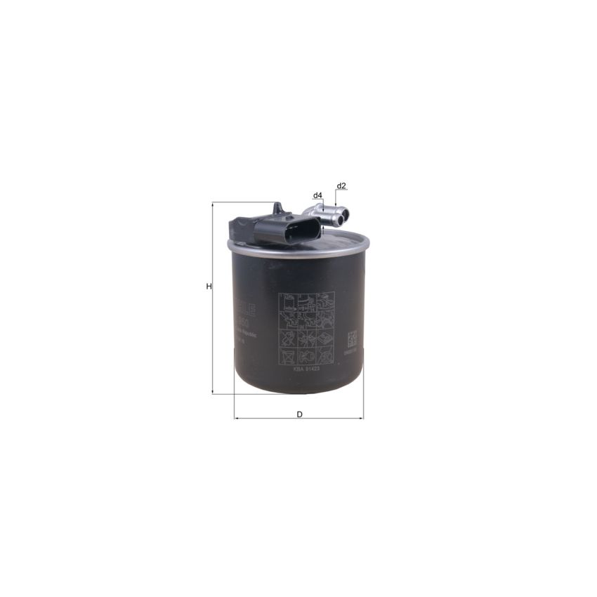 FILTR PALIWA KNEHT KL950 MERCEDES 2.1-2.2D 14-15