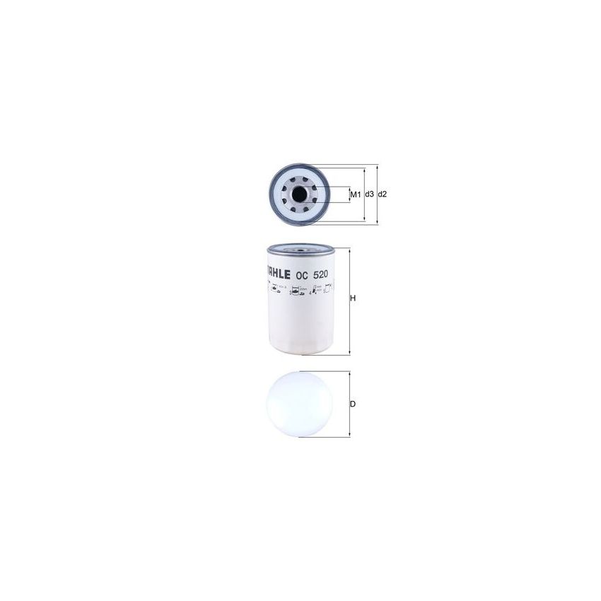 FILTR OLEJU KNEHT OC520 RVI MIDR04 96-01