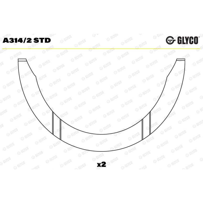 PANEWKI OPOROWE GLYCO A3142 STD VW 1.2TSI 09-