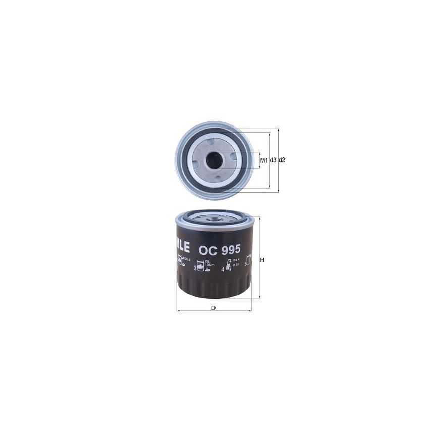 FILTR OLEJU KNEHT OC995 RENAULT 1.5-3.0DCI 08-15