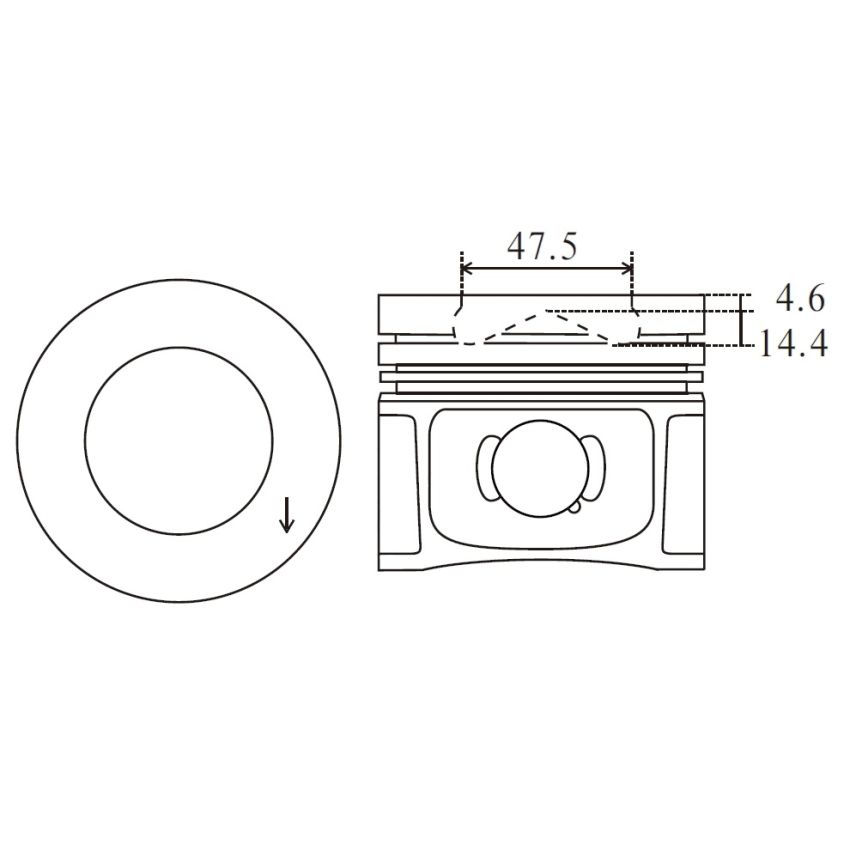 TŁOK MV PARTS P5075A STD BMW 2.0D 06-