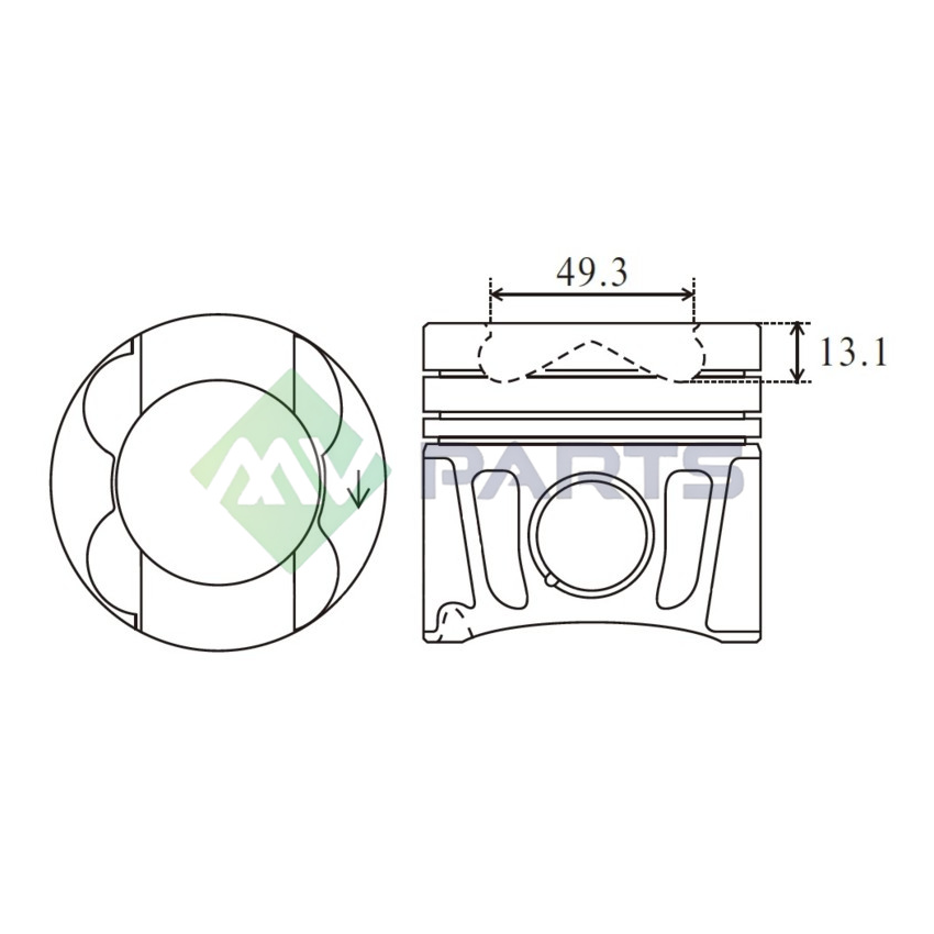 TŁOK MV PARTS P5079A STD MERCEDES 16V 2.1CDI 08-
