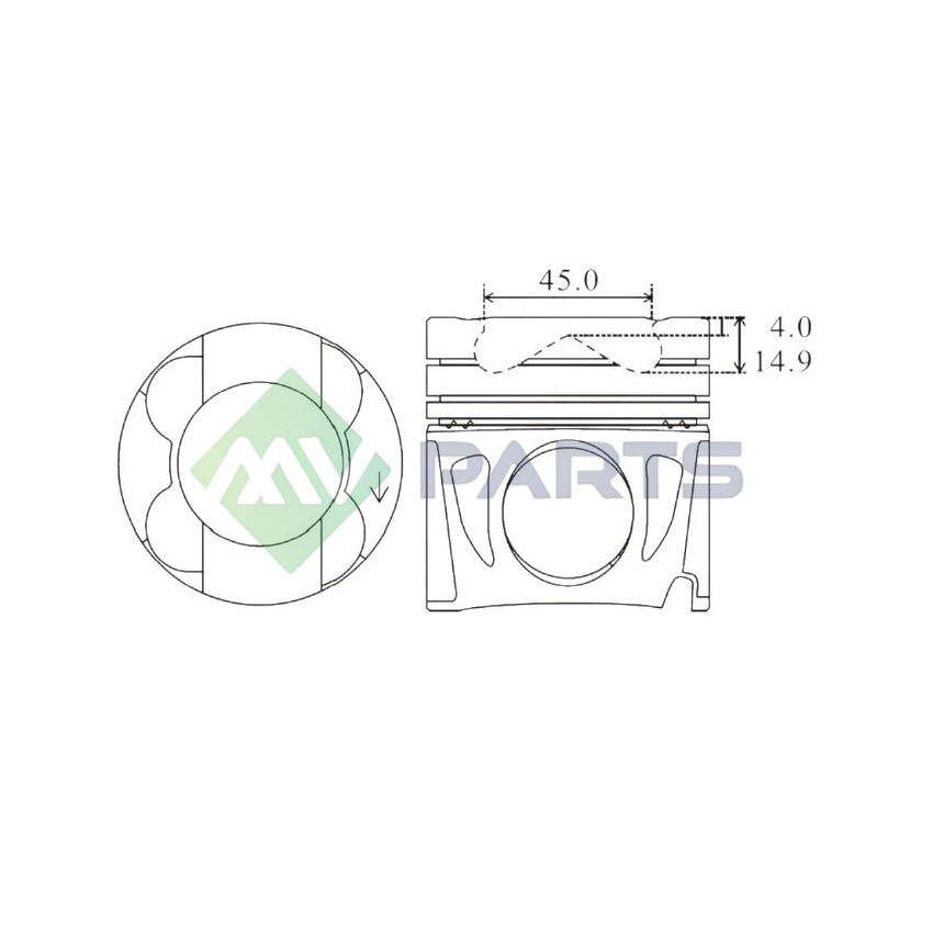 TŁOK MV PARTS P5080A STD MERCEDES 16V 2.1CDI 08-
