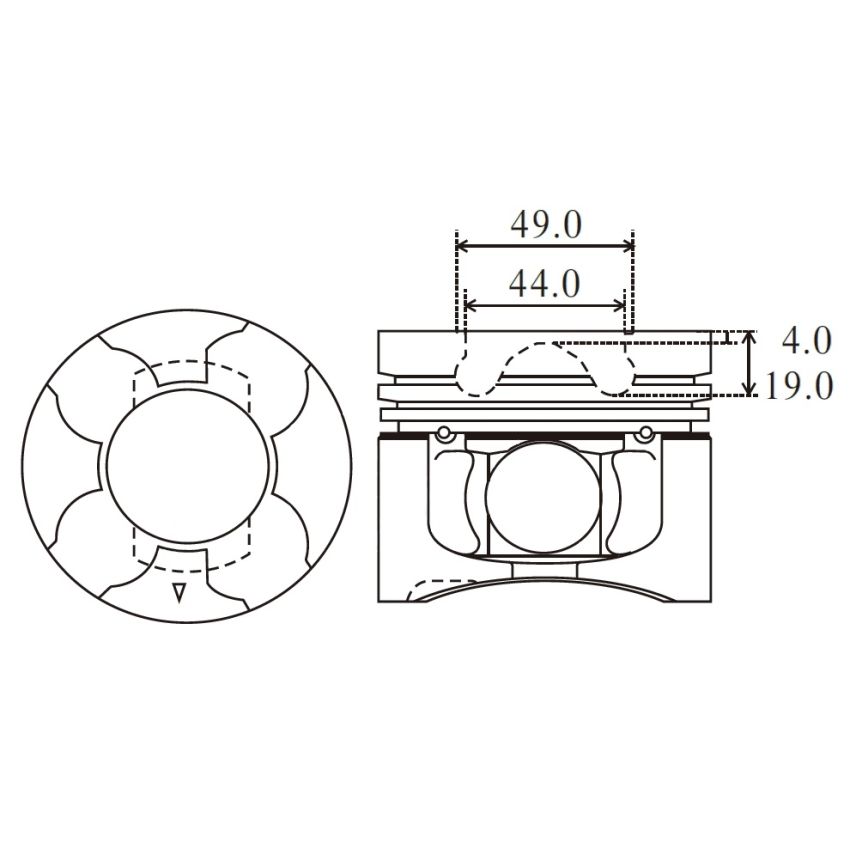 TŁOK MV PARTS P5085A STD MITSUBISHI 2.5TD 10-