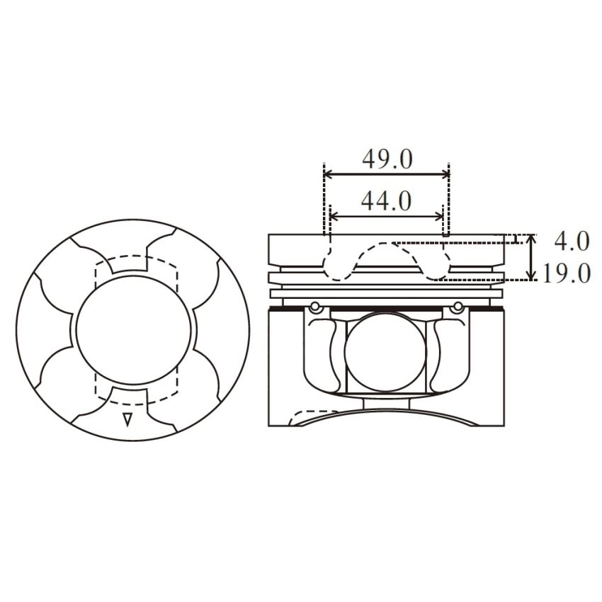 TŁOK MV PARTS P5085A STD MITSUBISHI 2.5TD 10-