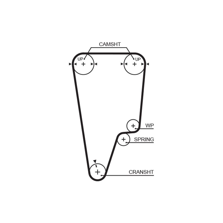 KOMPLET ROZRZĄDU GATES K015505XS HONDA 2.0 97-