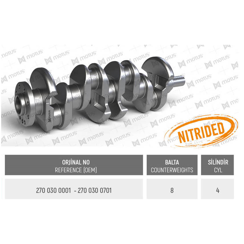 WAŁ KORBOWY MV PARTS D35040 MERCEDES 1.6 13-