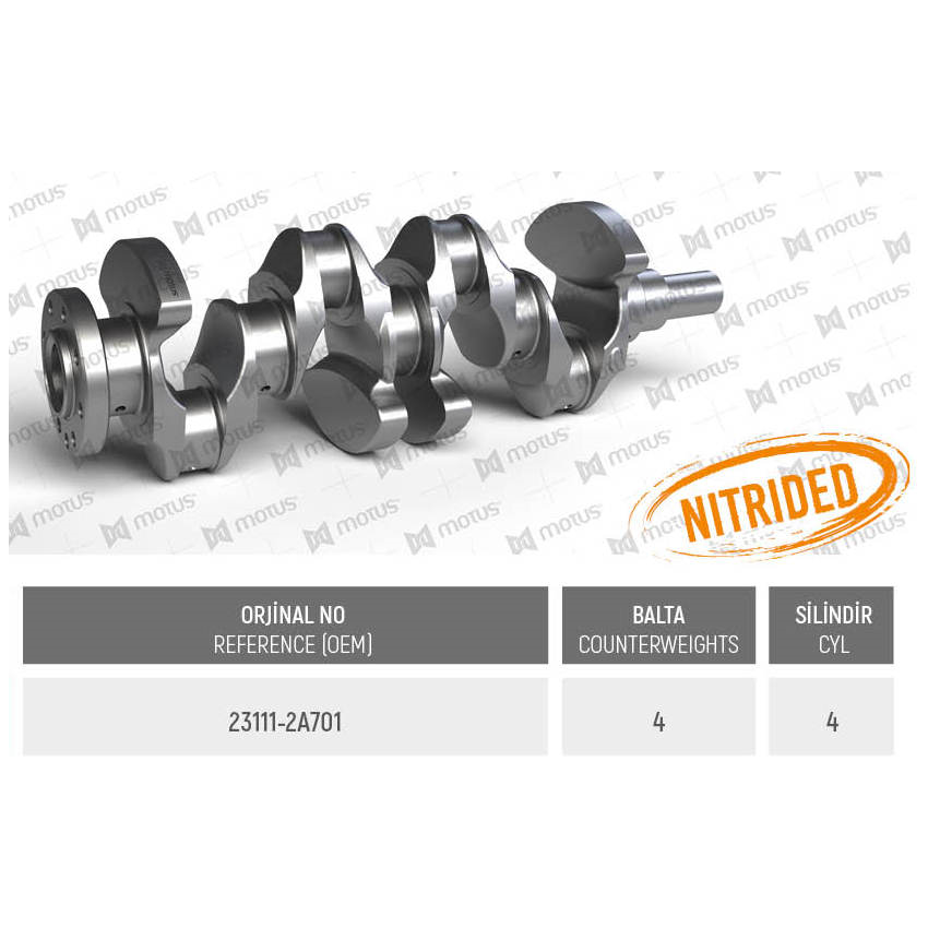 WAŁ KORBOWY MV PARTS D35045 HYUNDAI 1.6CRDI 10-