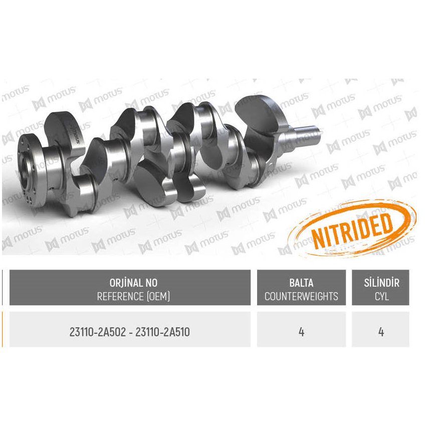 WAŁ KORBOWY MV PARTS D35035 HYUNDAI 1.4CRDI 14-