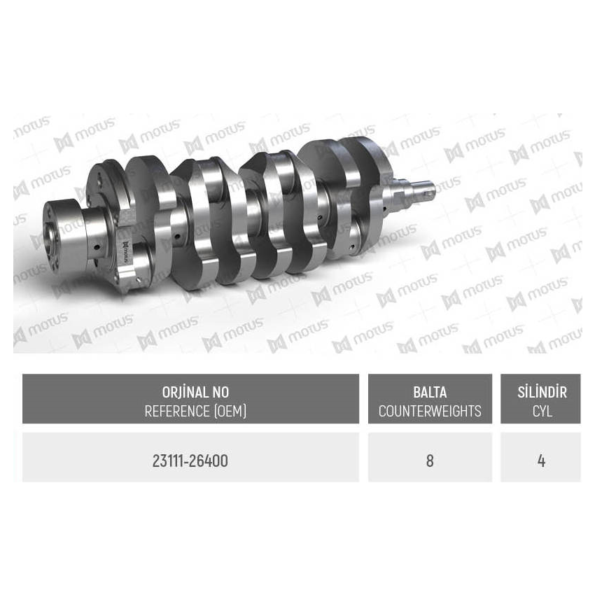 WAŁ KORBOWY MV PARTS D35036 HYUNDAI 1.4 05-