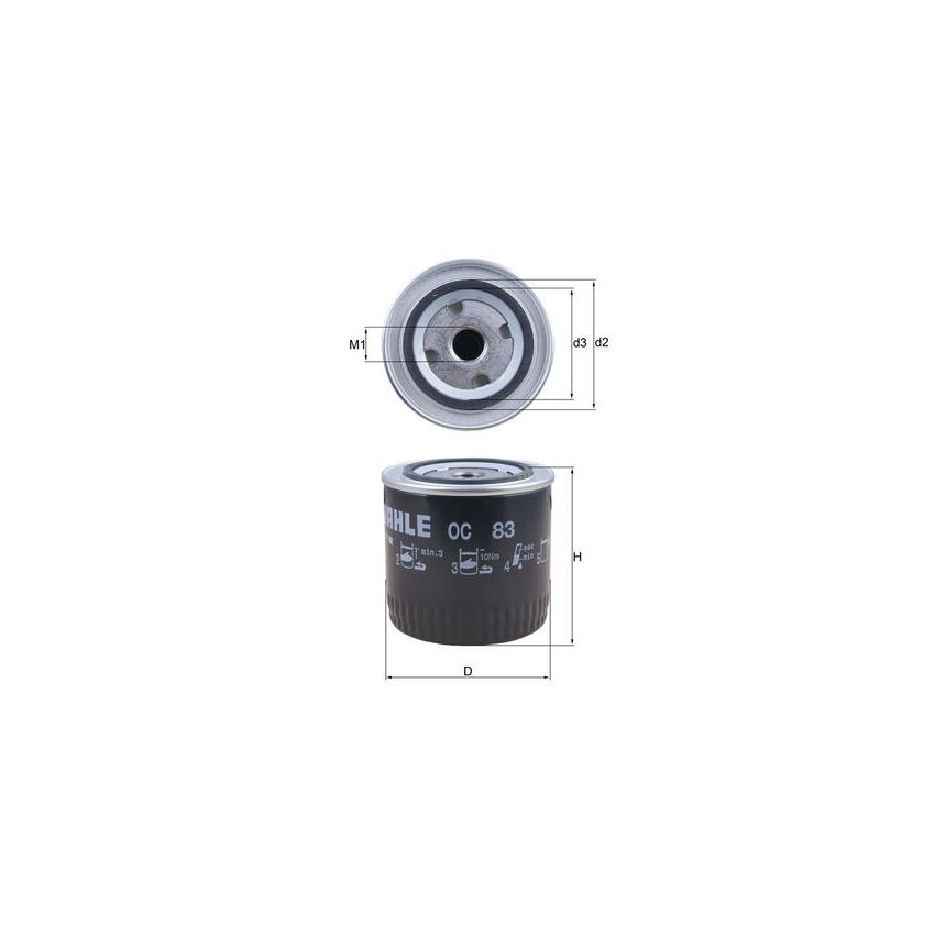 FILTR OLEJU KNEHT OC83 KUBOTA V3300