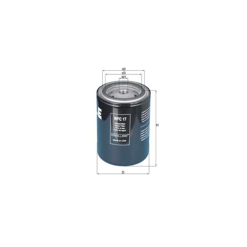 FILTR OLEJU KNEHT WFC17 VOLVO D13A400 87-13