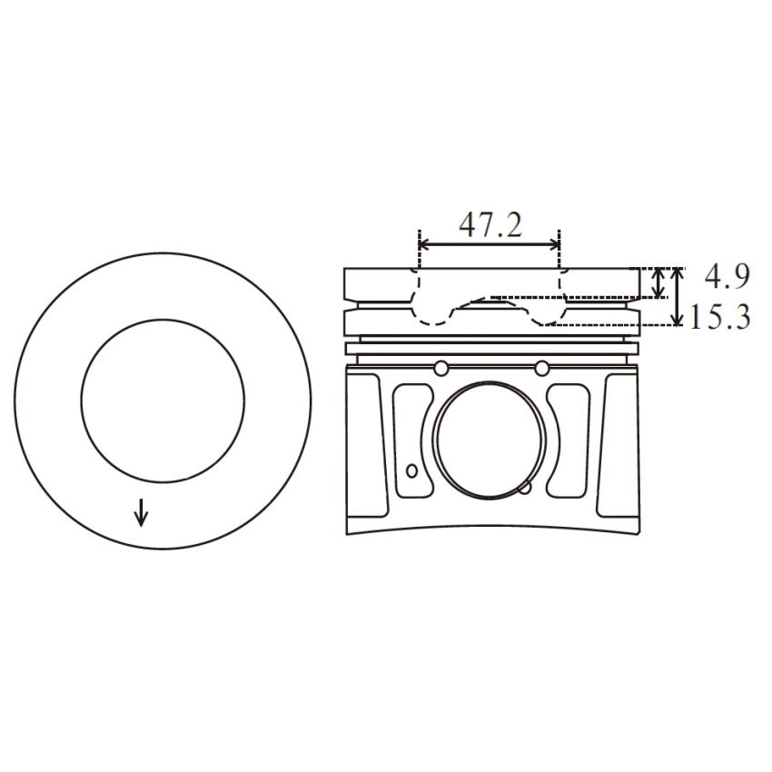 TŁOK MV PARTS P5155A STD SSANGYONG 2.0D 10-