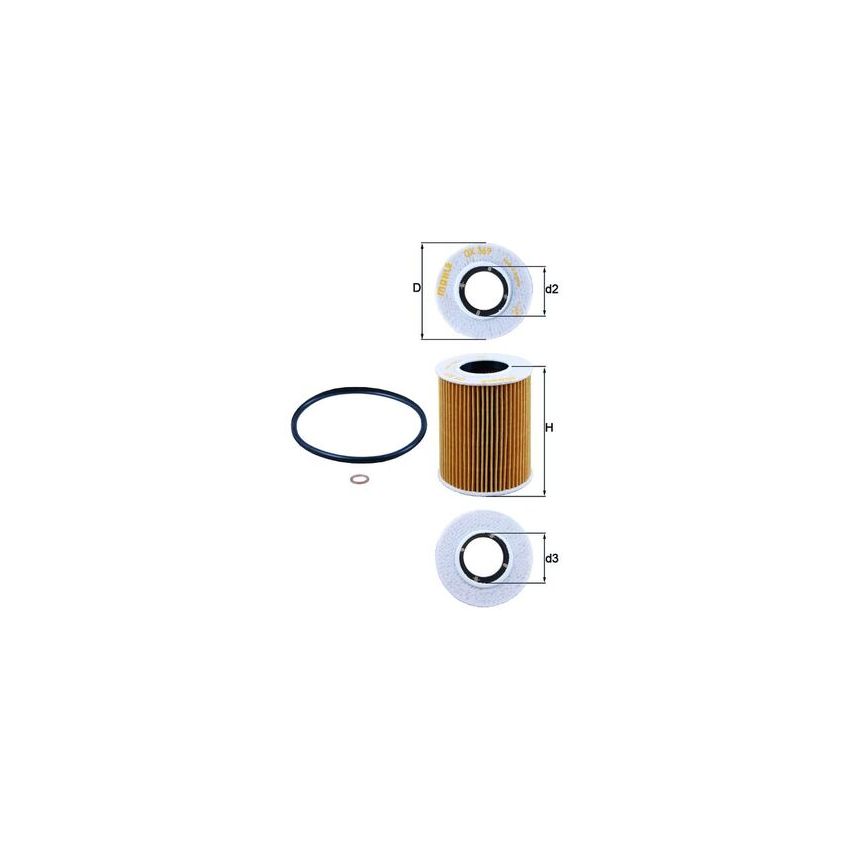 FILTR OLEJU KNEHT OX369D HYUNDAI 1.5CRDI 01-10