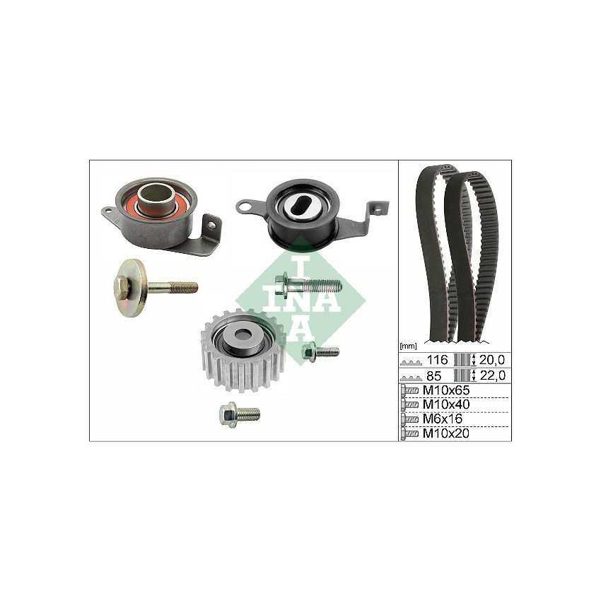 KOMPLET ROZRZĄDU INA 530000510 FORD 1.8D 88-01