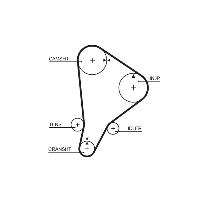 KOMPLET ROZRZĄDU GATES K015118 TOYOTA 2.2D-2.4D 82-05