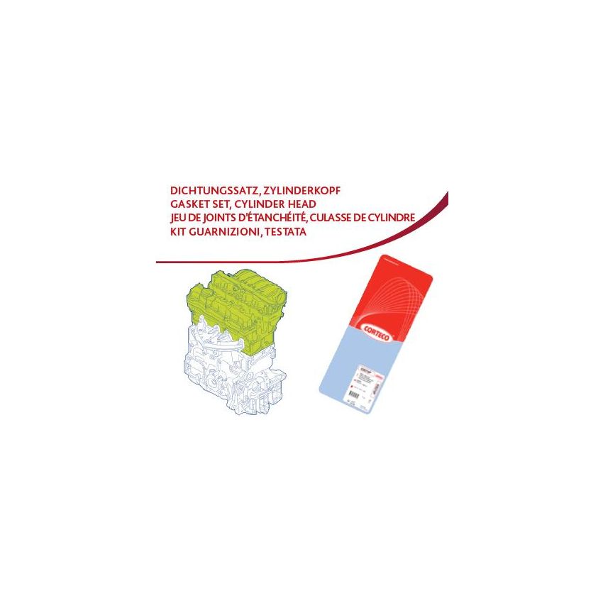 KOMPLET USZCZELEK GŁOWICY CORTECO 83403492 LANCIA 3.0CRD 11-