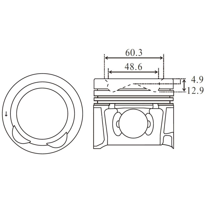 TŁOK MV PARTS P5196A STD HYUNDAI 1.7CRDI 15-