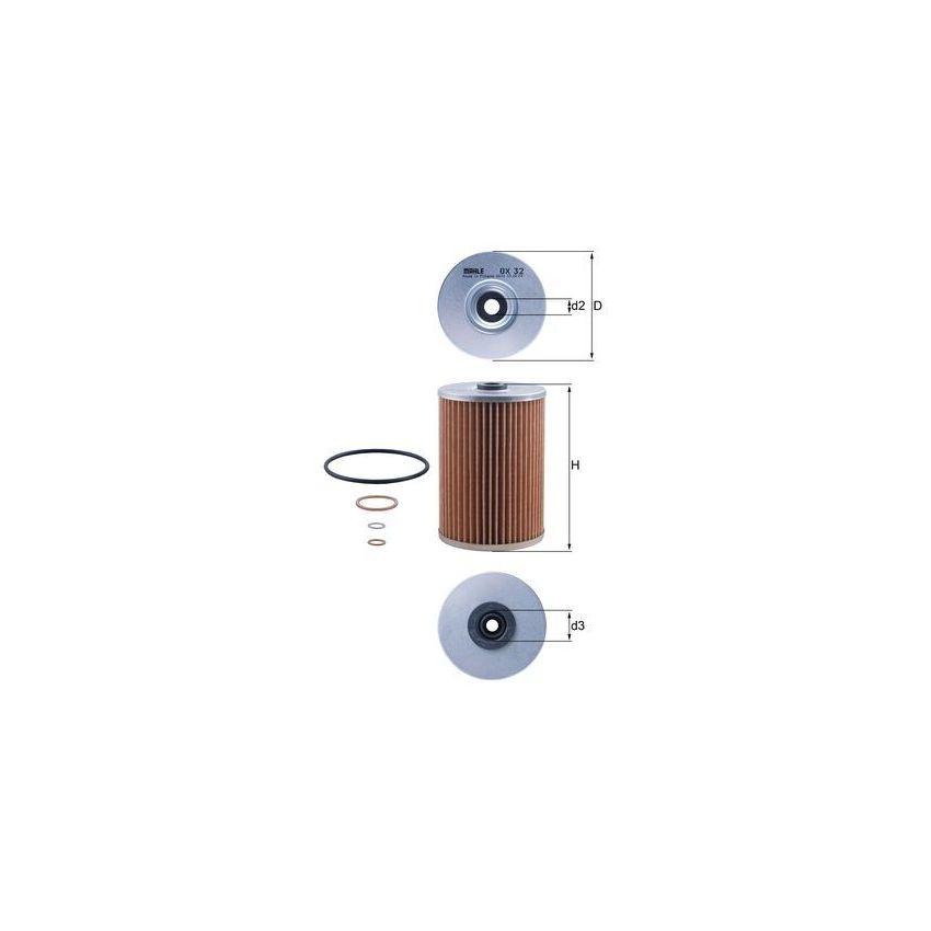 FILTR OLEJU KNEHT OX32D MERCEDES 2.8-5.0 69-