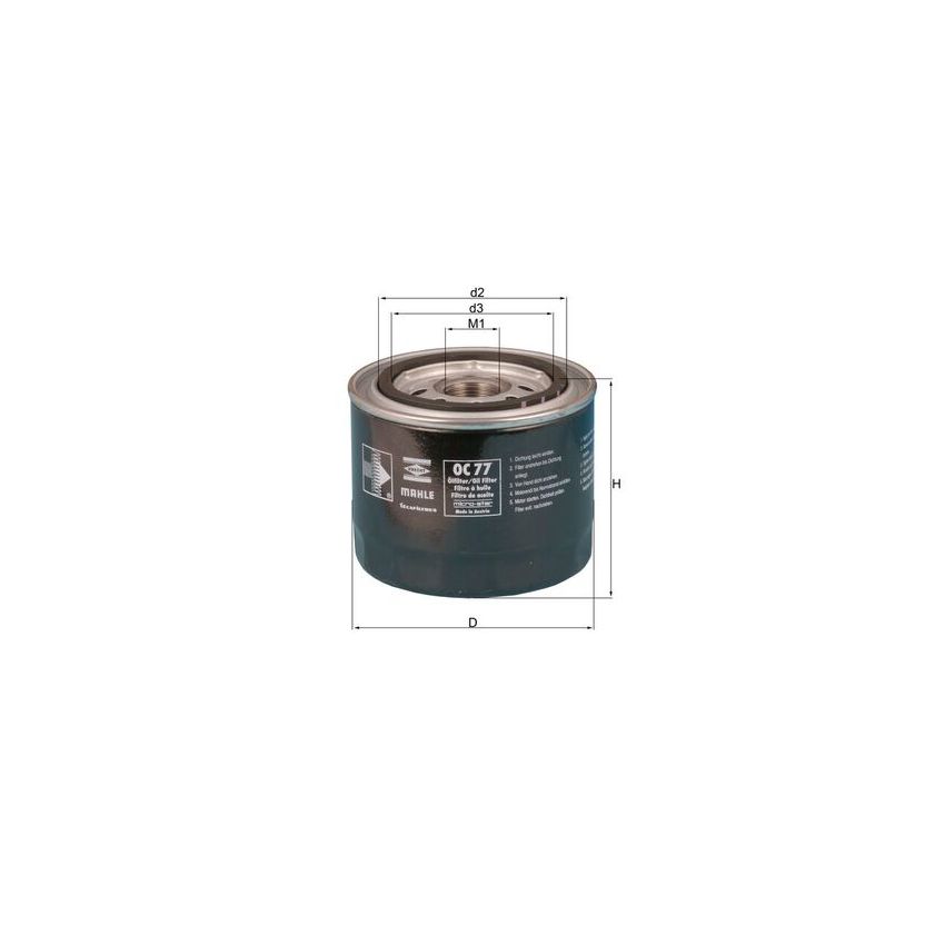 FILTR OLEJU KNEHT OC77 HONDA 1.2-3.0 78-