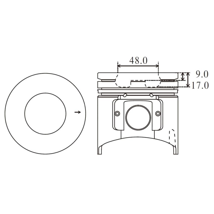 TŁOK MV PARTS P5208A STD YANMAR 4TNV94