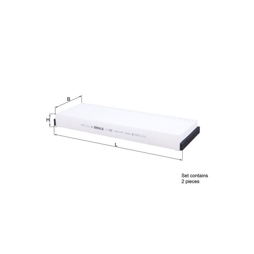 FILTR KABINOWY KNEHT LA239/S VW 2.0-4.2 04-