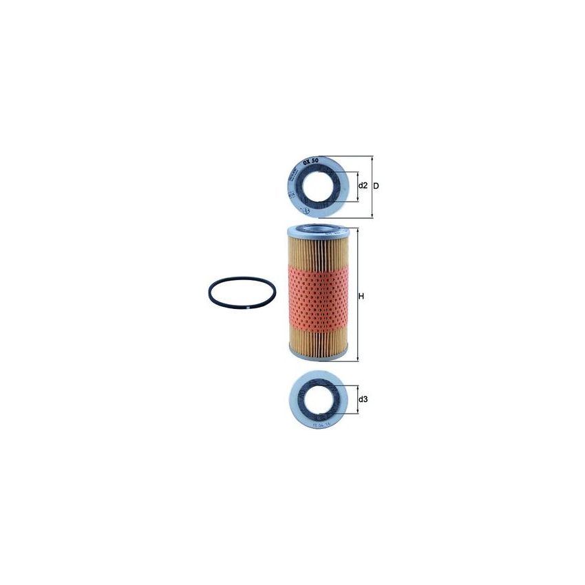 FILTR OLEJU KNEHT OX50D PERKINS 4.236 60-93