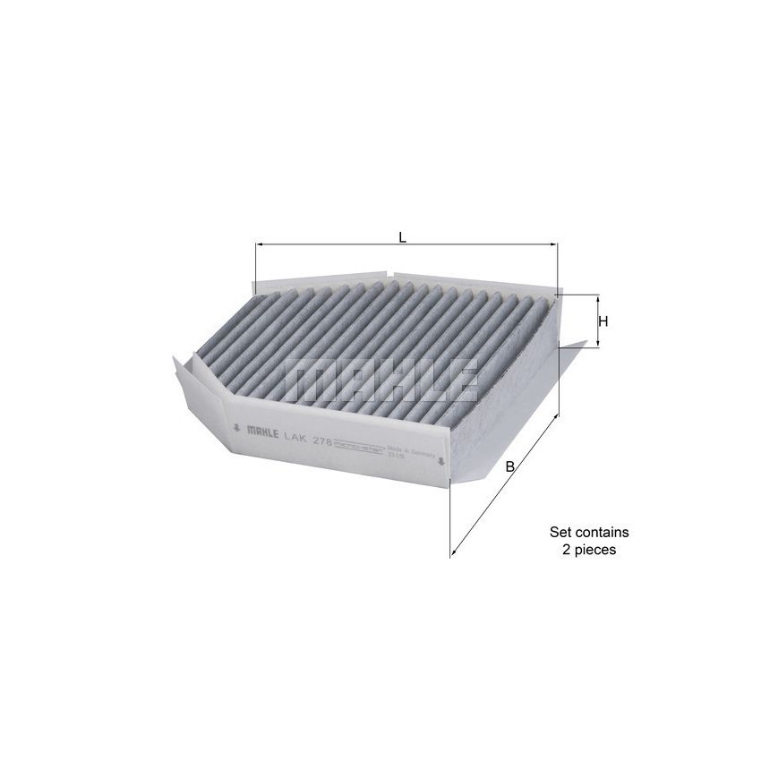 FILTR KABINOWY KNEHT LAK278/S MERCEDES 3.0-6.0 01-