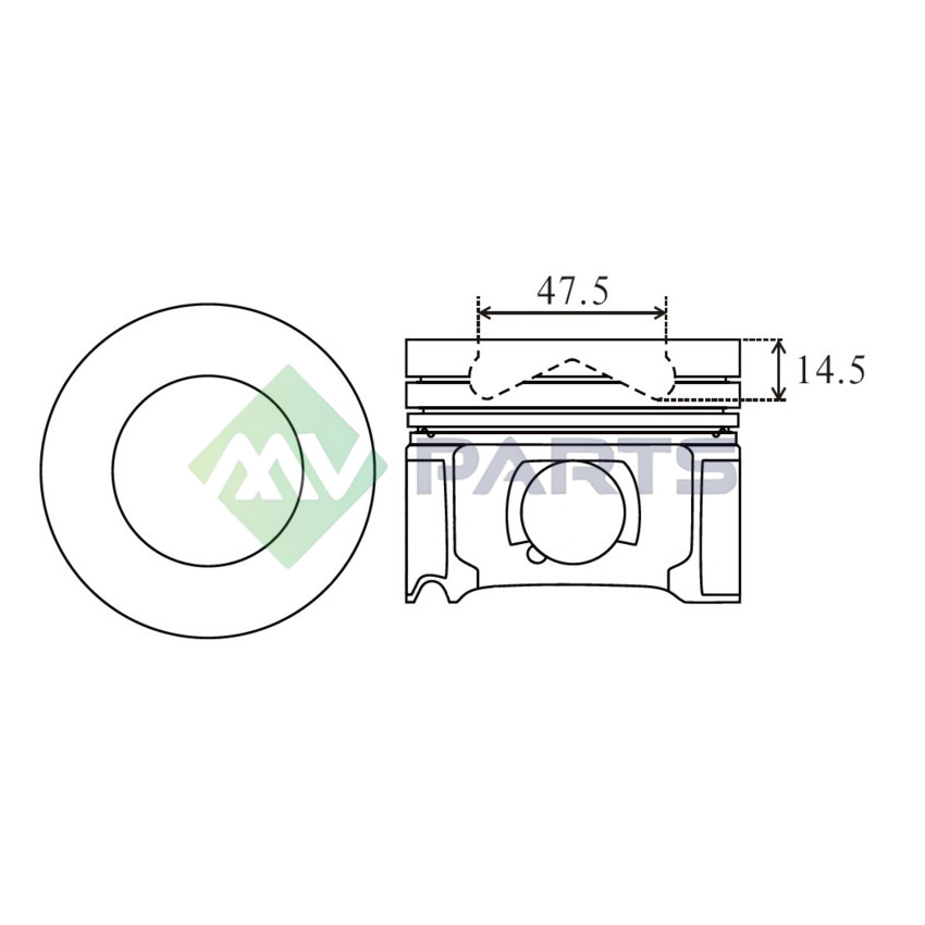 TŁOK MV PARTS P5227A STD BMW 1.5-2.0D 15-