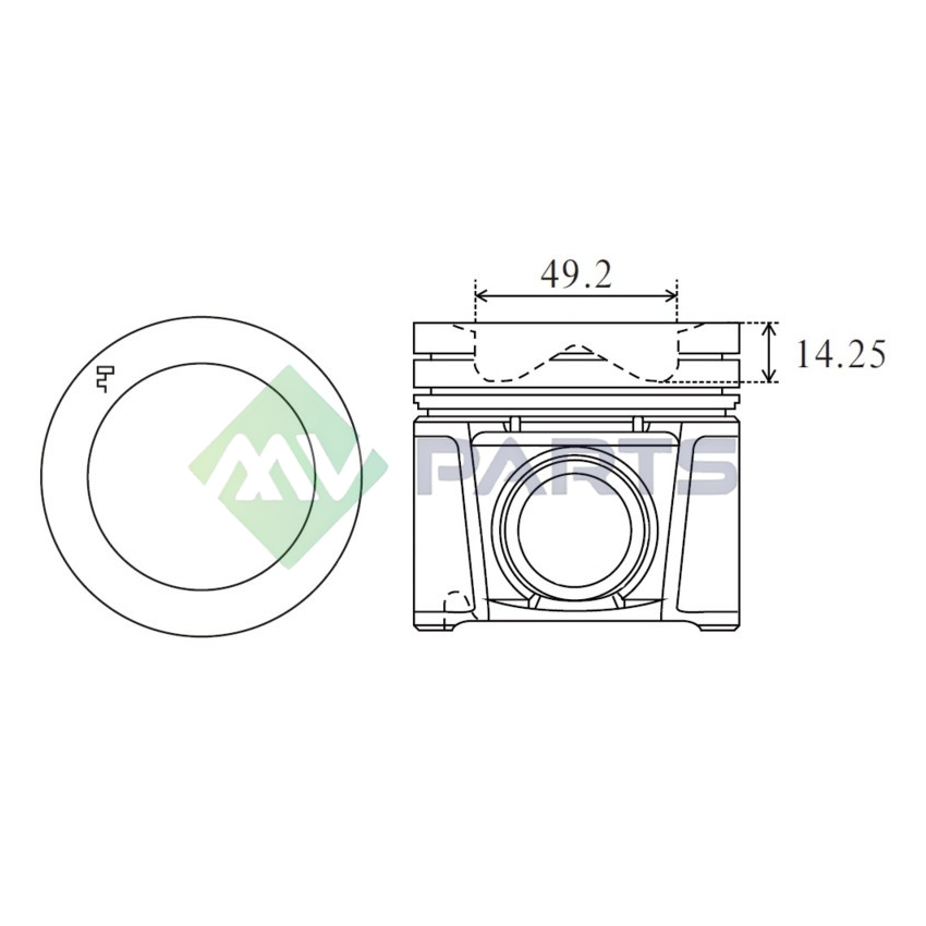 TŁOK MV PARTS P5234A STD FIAT 16V 2.3JTD 11-