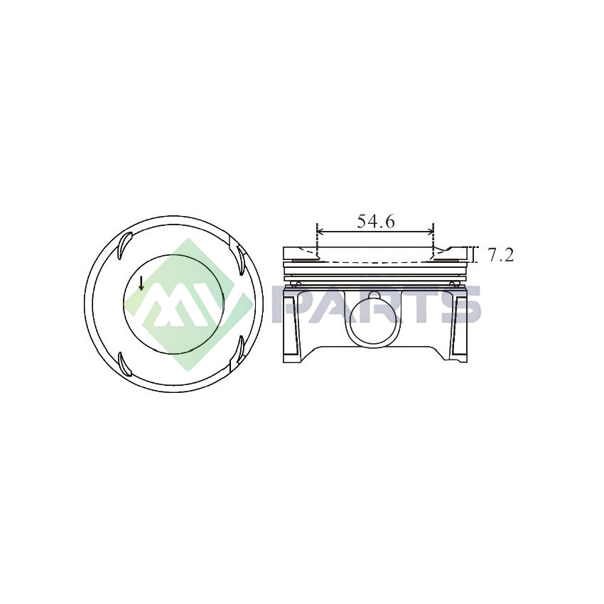 TŁOK MV PARTS P5239A STD MERCEDES 16V 2.0 13-