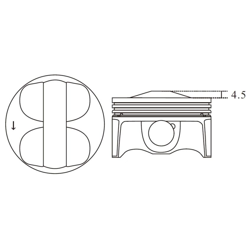 TŁOK MV PARTS P7924A STD MERCEDES V6 23.0