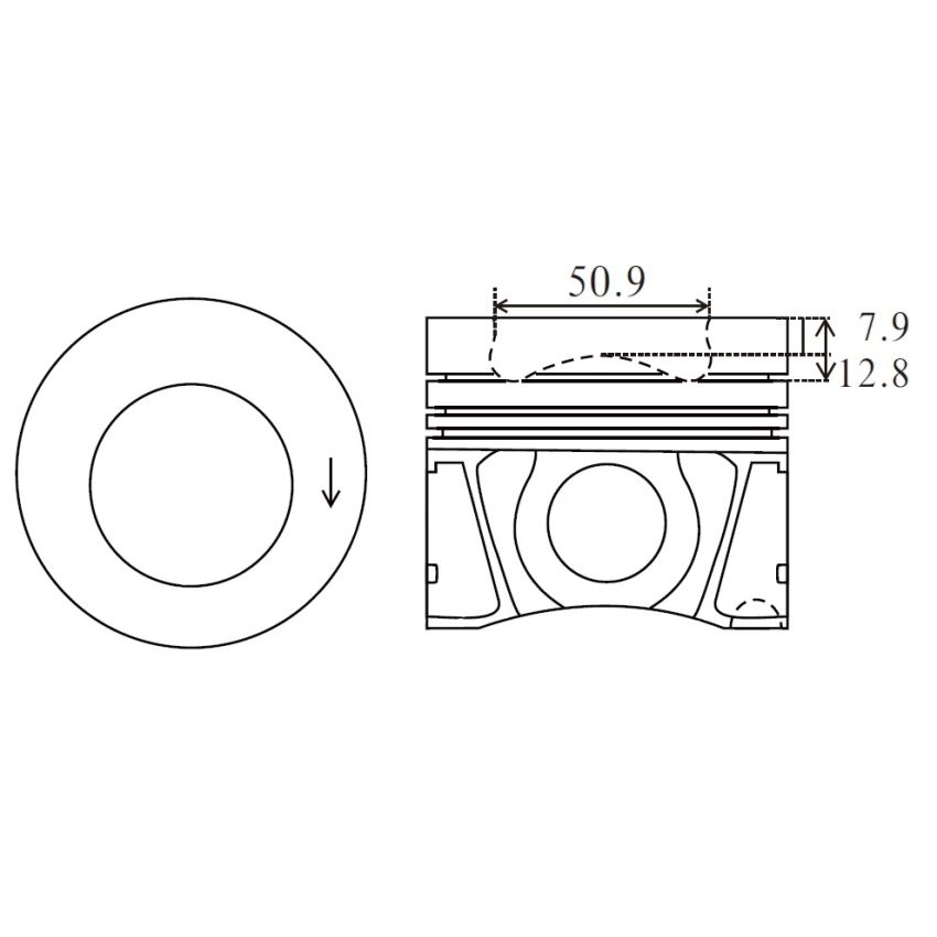 TŁOK MV PARTS P5250A STD VW 2.0TDI 12-