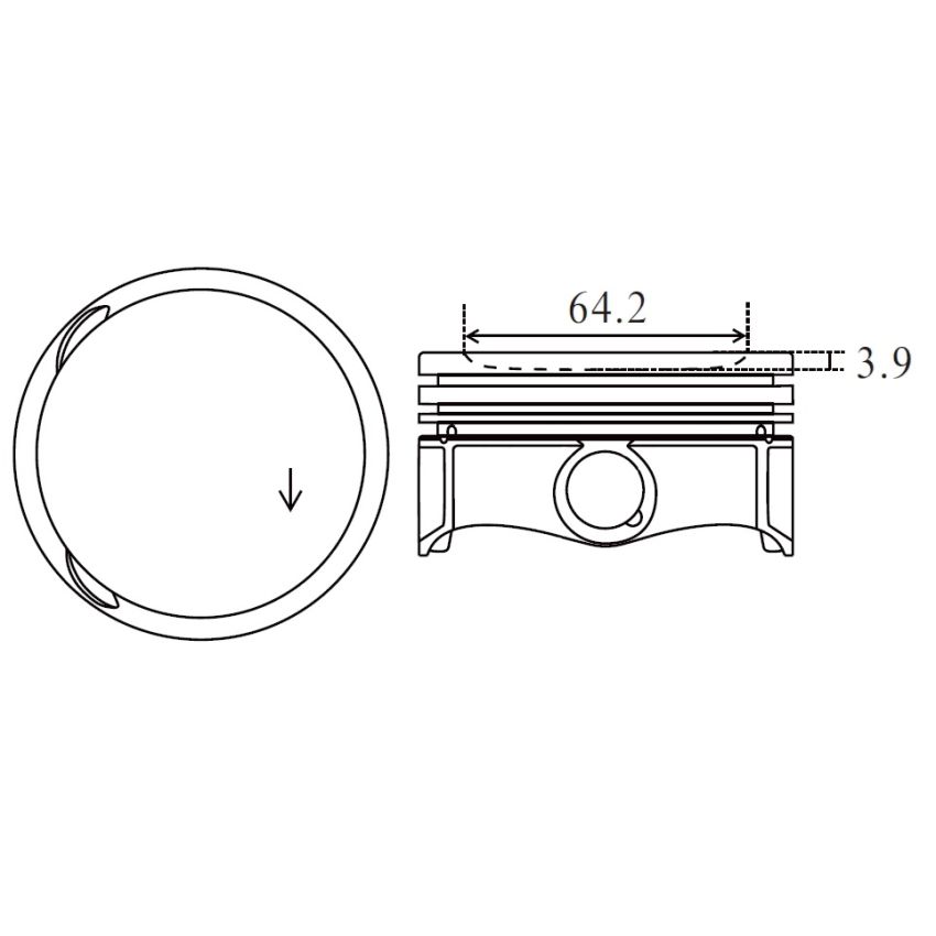 TŁOK MV PARTS P5268A STD VW 1.6 10-