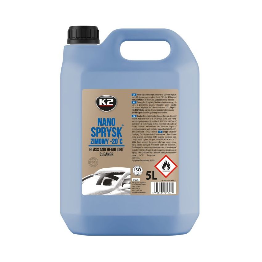 K2 Y625 PŁYN DO SPRYSKIWACZY NANO SPRYSK 5L ZIMA