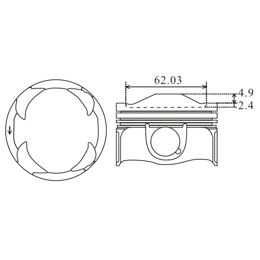 TŁOK MV PARTS P5304A STD PSA 1.2THP 15-