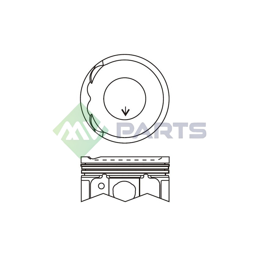 TŁOK MV PARTS P5319A STD NISSAN 1.4 05-