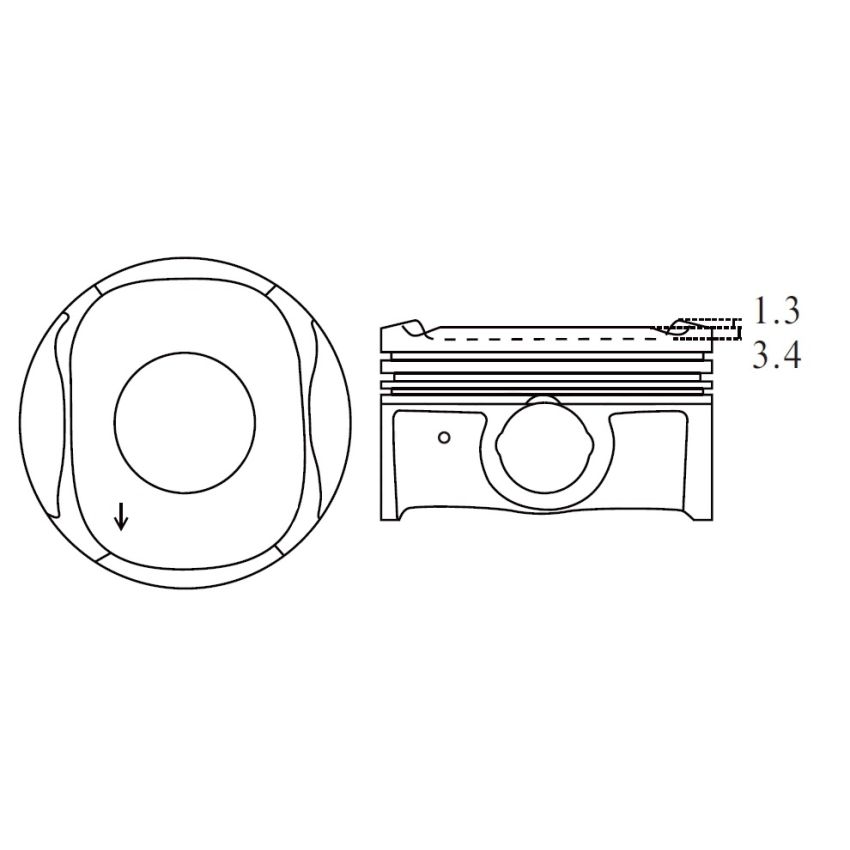 TŁOK MV PARTS P5325A STD RENAULT 1.0SCE 16-