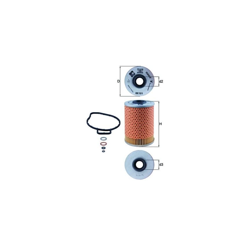 FILTR OLEJU KNEHT OX151D BMW 1.6 95-