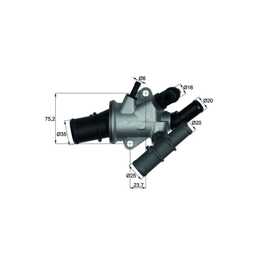 TERMOSTAT MAHLE TI16588 FIAT 1.9D 99-05