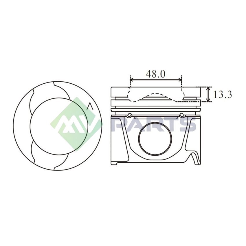 TŁOK MV PARTS P7642A STD RENAULT 1.9DTI F9Q 08-