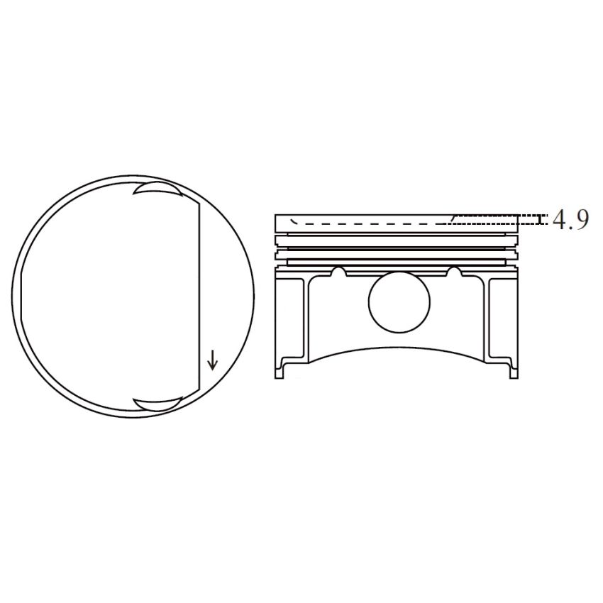 TŁOK MV PARTS P7516A STD FIAT 1.4 05-