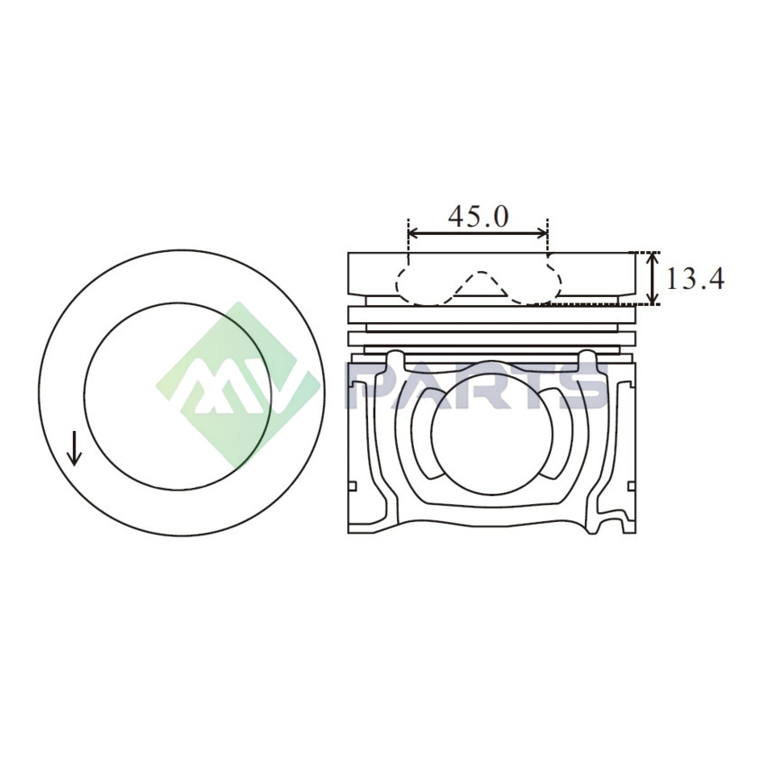 TŁOK MV PARTS P5442A STD FORD 1.5TDCI 12-