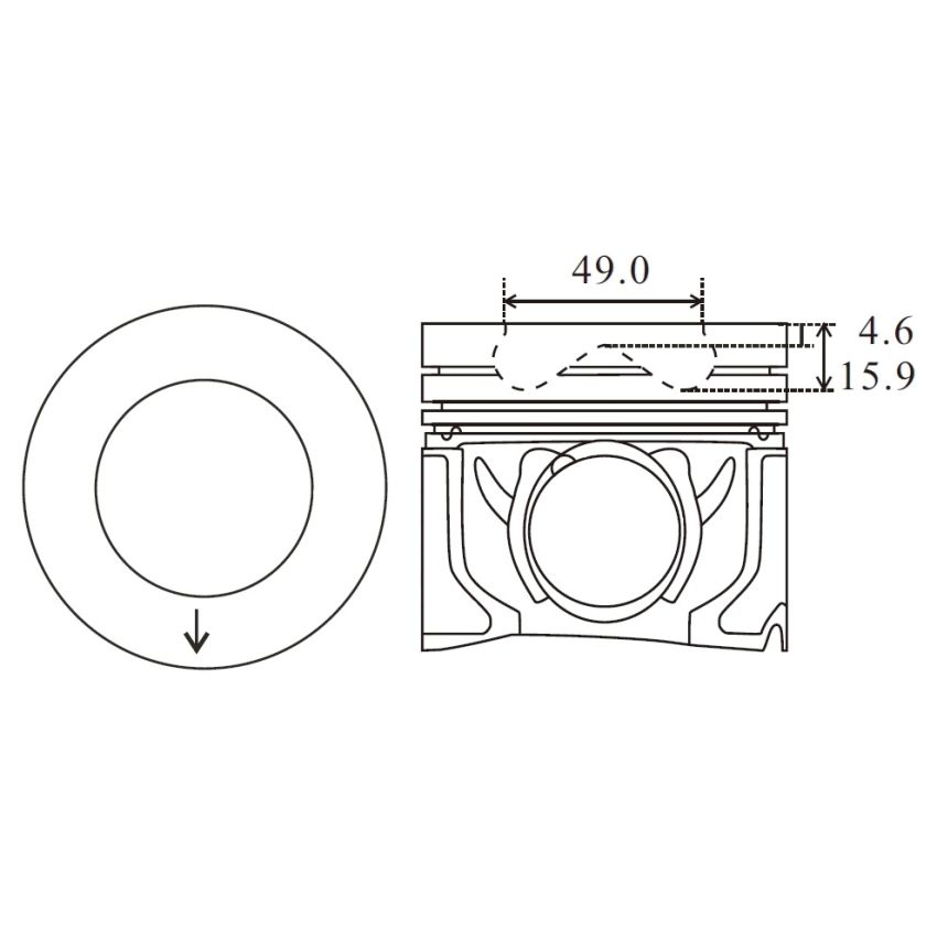TŁOK MV PARTS P5629A STD ROVER 2.0D
