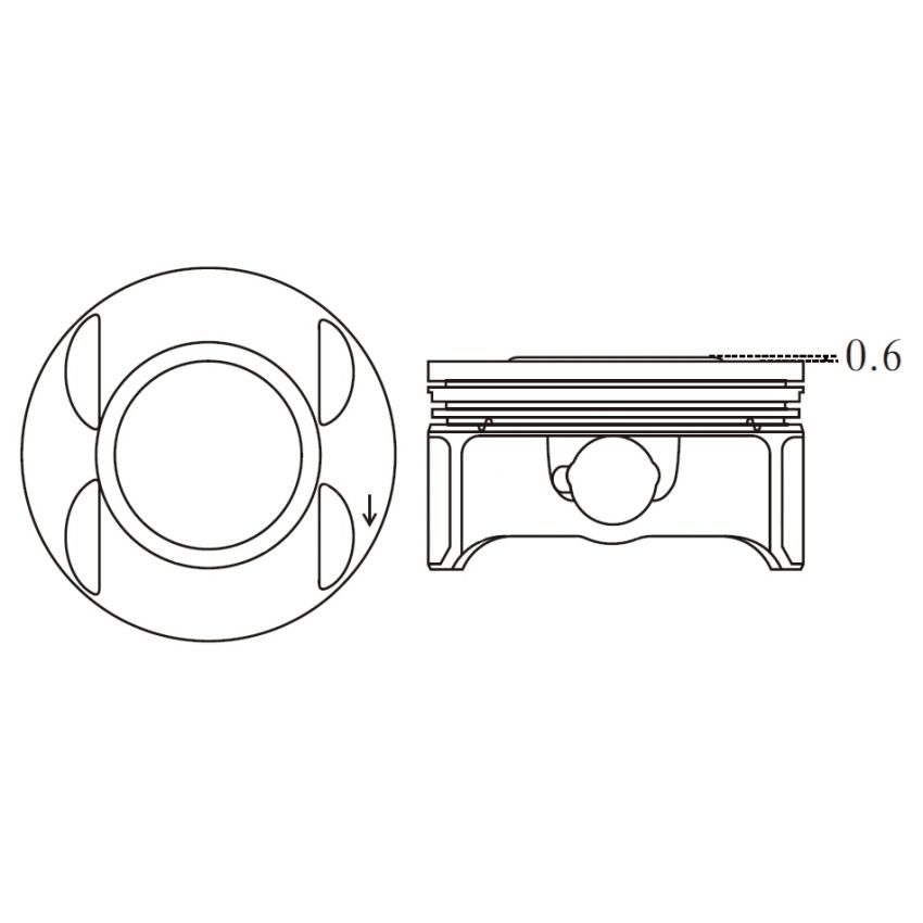 TŁOK MV PARTS P5631A STD OPEL 16V 1.8 05-