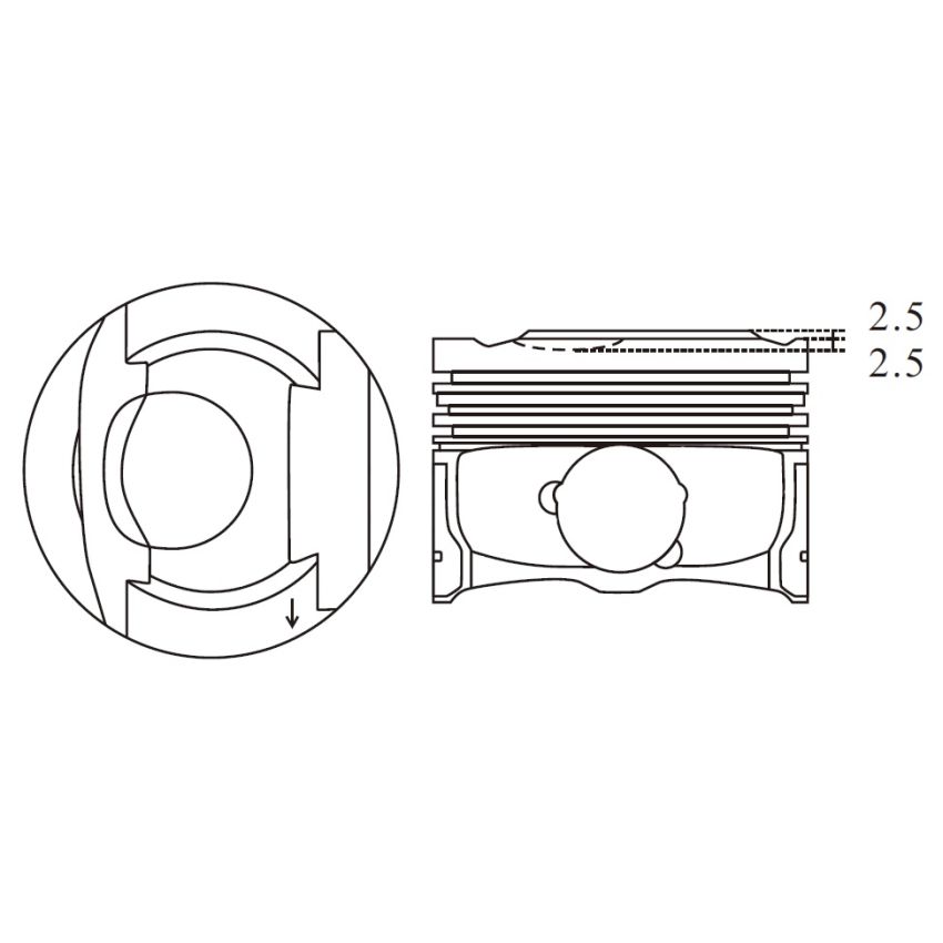 TŁOK MV PARTS P5632A STD OPEL 2.0 15-