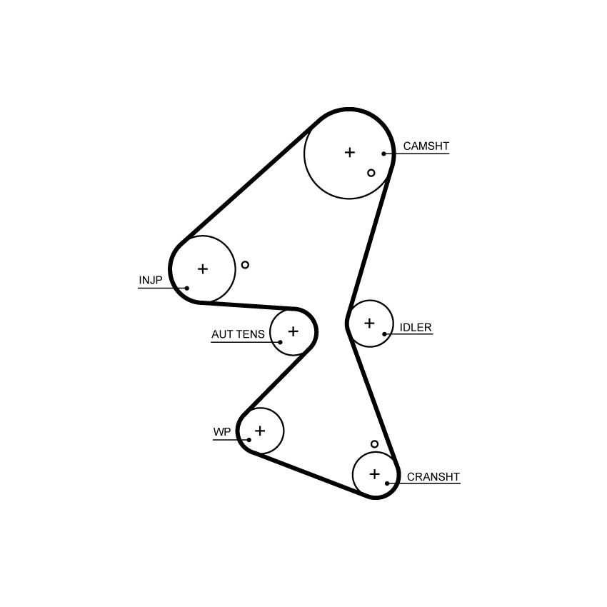 KOMPLET ROZRZĄDU GATES K015705XS FORD 1.5D 14-