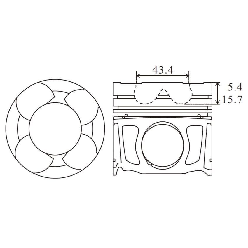 TŁOK MV PARTS P5695A STD JEEP 3.0D 11-17