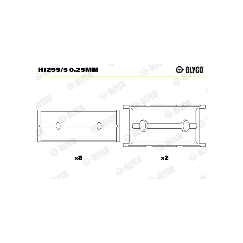 PANEWKI GŁÓWNE GLYCO H12955 0.25 OPEL 1.2-1.4 98- 